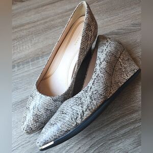 COLE HAAN Grand Ambition Wedge Viper Snake Print Leather- Size 8B